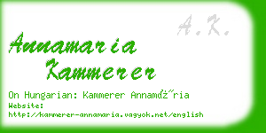 annamaria kammerer business card